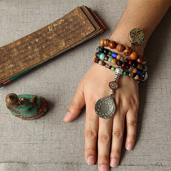 Tibetan 108 Mala Beads Bracelet / Necklace