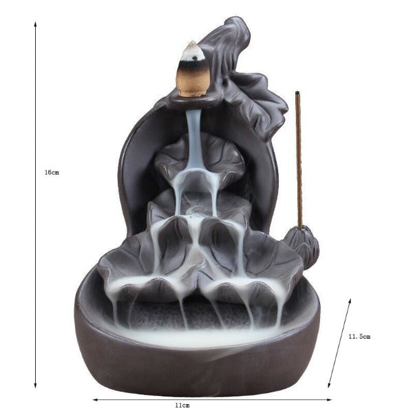 Lotus Cascade Incense Waterfall Backflow Incense Burner