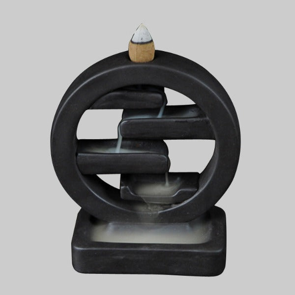 Tata Round Backflow Incense Burner Waterfall