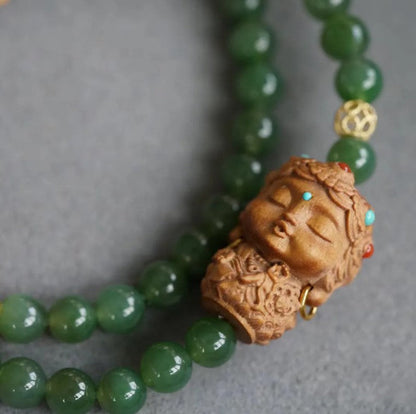 Sandalwood Jade Tara bodhisattva Bracelet