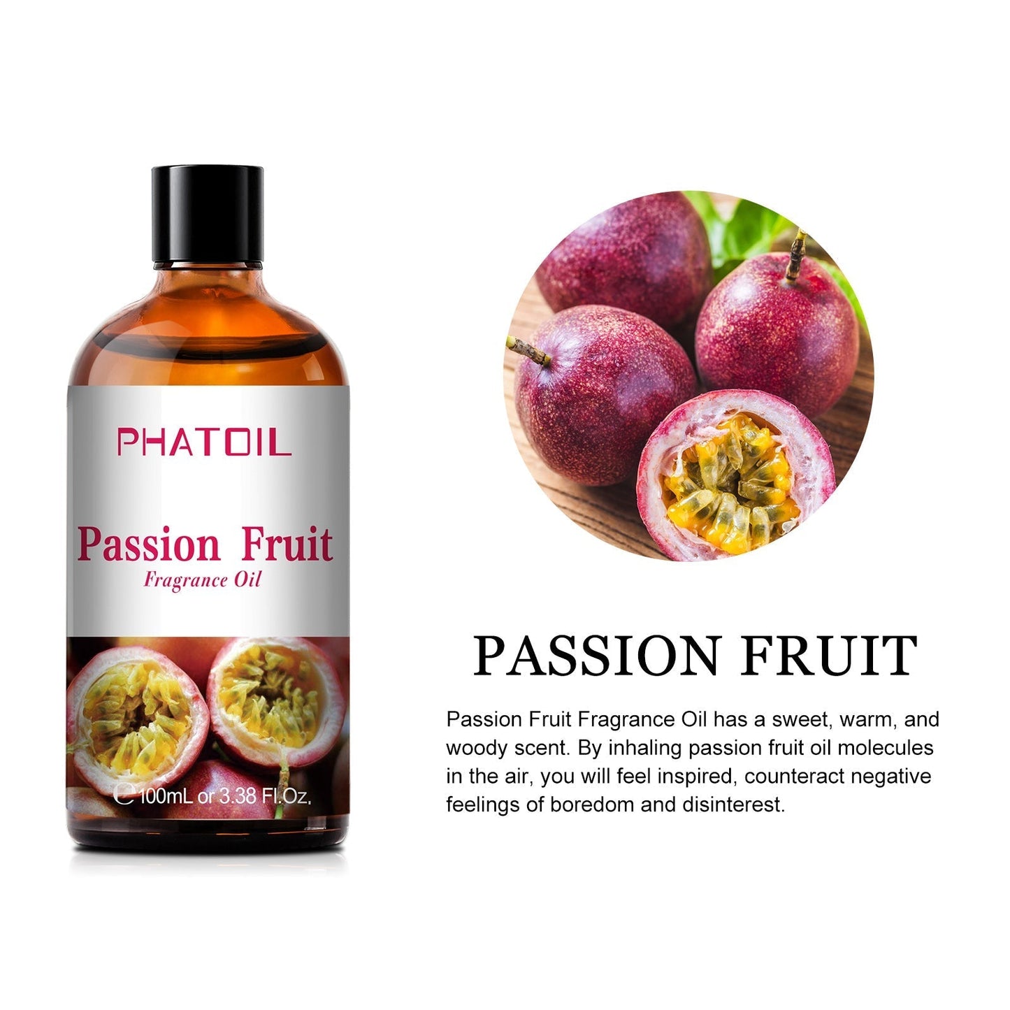 Phatoil 100ml Fruit Perfume Fragrance Oils for Aroma Diffuser With Droppers