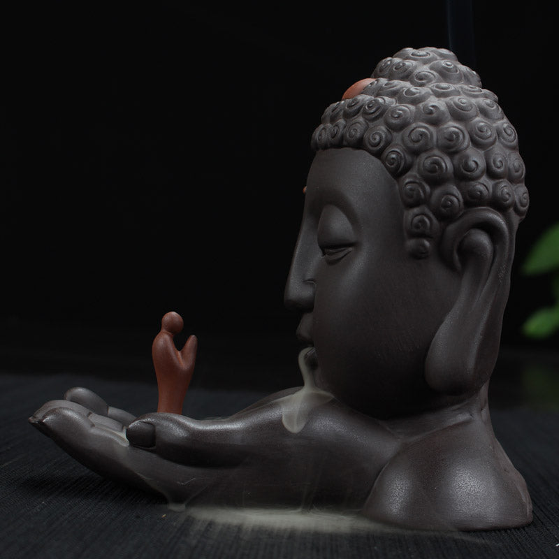Spiritual Buddha Statue Backflow Incense Burner