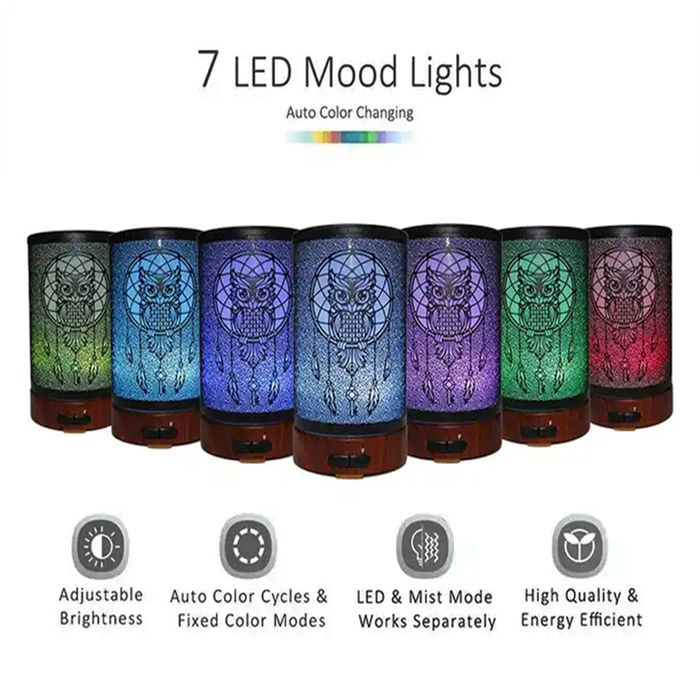 Vintage Metal Ultrasonic 100ml Essential Oil Aroma Diffuser