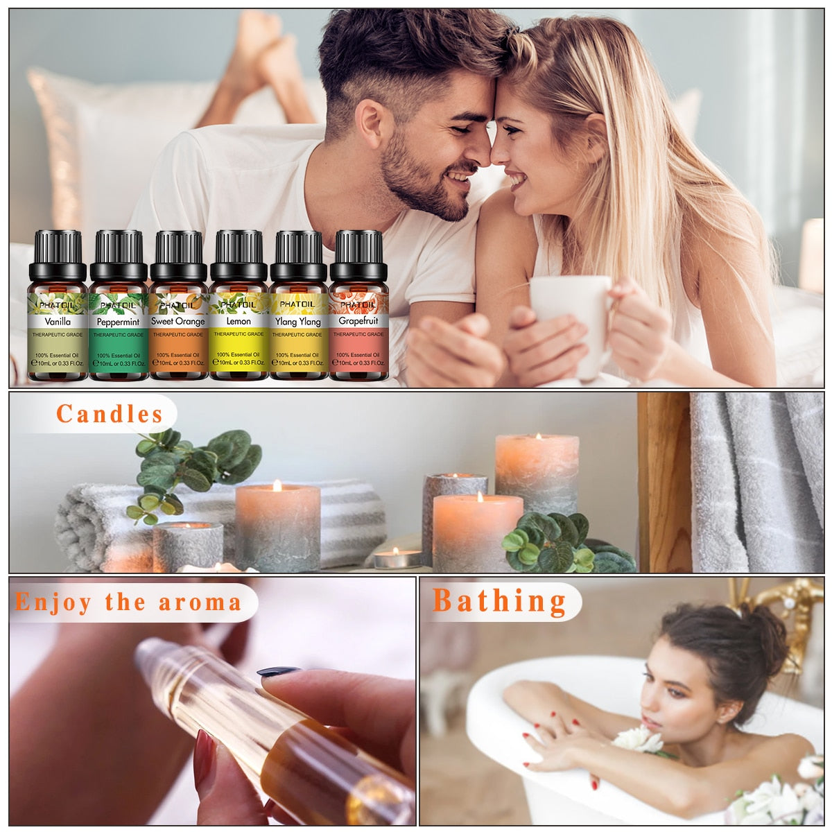 Phatoil Fruit Premium Essential Oil Set For Air Purifying (6pcs)