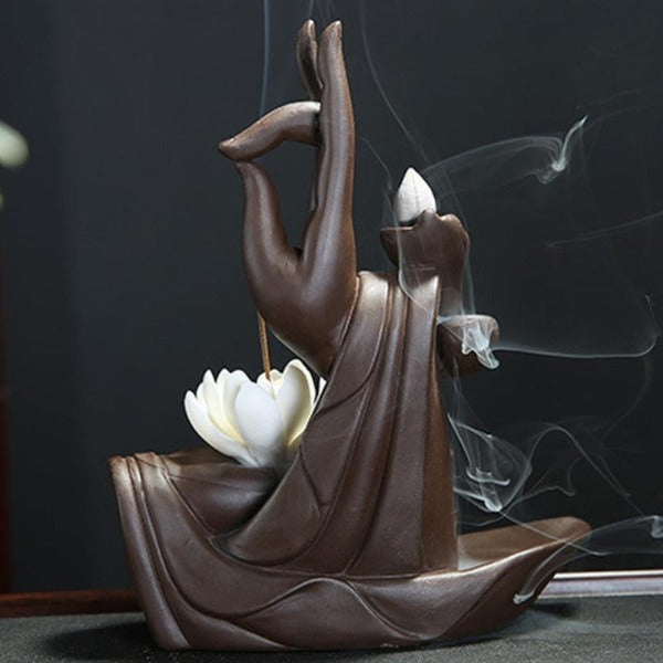 Lotus Of Life Flower Waterfall Backflow Incense Burner