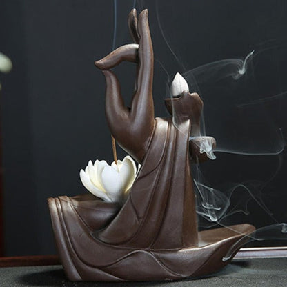 Lotus Of Life Flower Waterfall Backflow Incense Burner