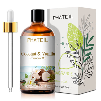 Phatoil 100ml Fruit Perfume Fragrance Oils for Aroma Diffuser With Droppers