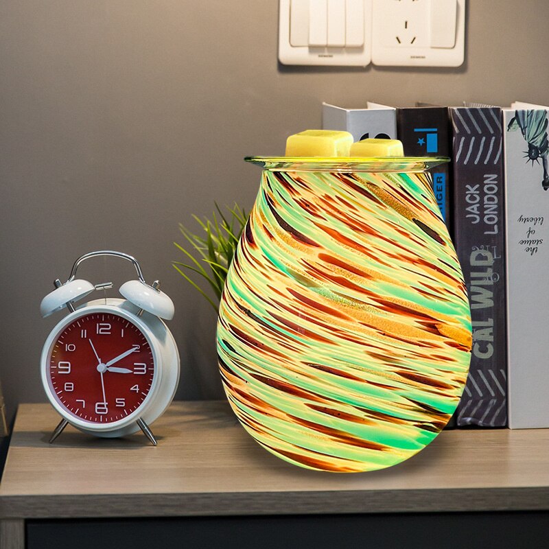 Electric Wax Melts Warmer Art Glass Aromatherapy Essential Oil Burner Decorative Lamp