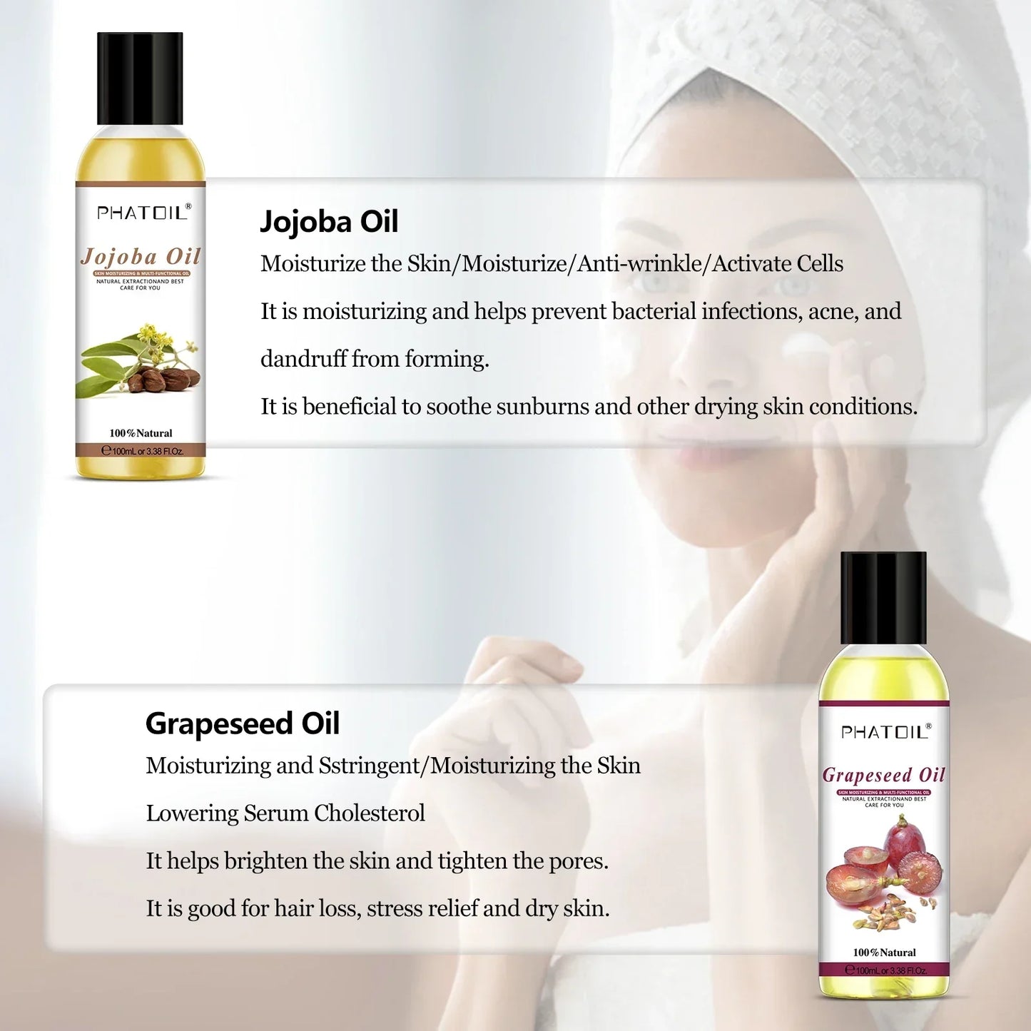 Phatoil 100ml Carrier Oil for Pure Essential Oil Dilute