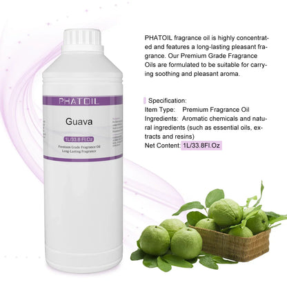 Phatoil 1000ml Fruit Fragrance Oil Perfume for Aroma Diffuser With Droppers And Roll-On Bottles