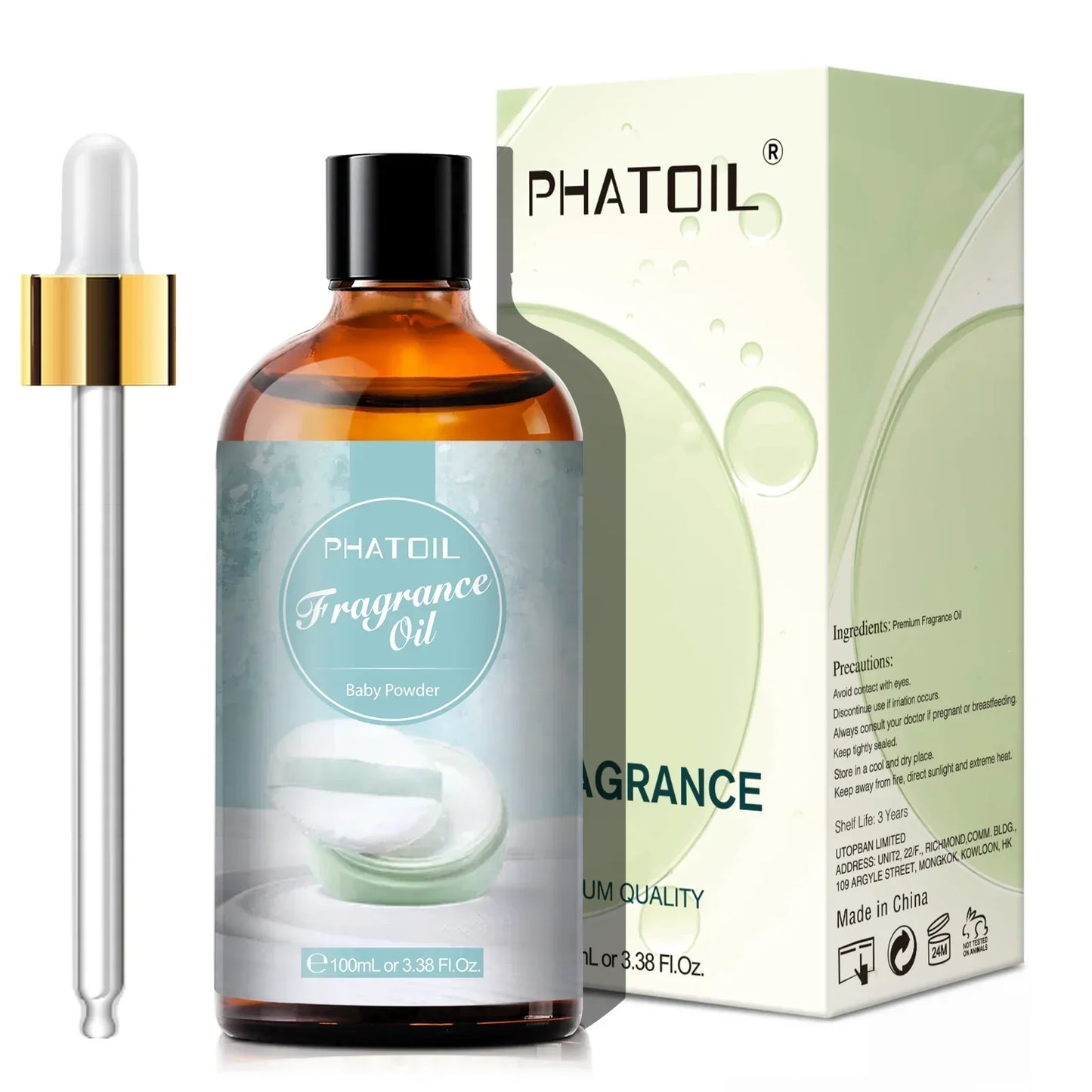 Phatoil 100ml Fragrance Oils With Droppers And Roll-On Bottles