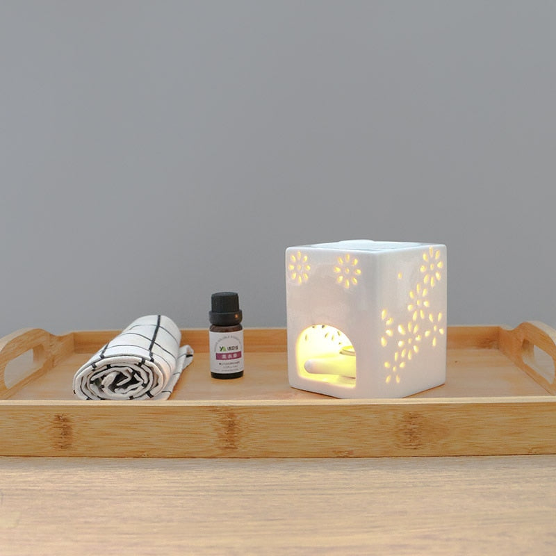 Ceramic Tealight Candle Holder Oil Burner Aroma Diffuser