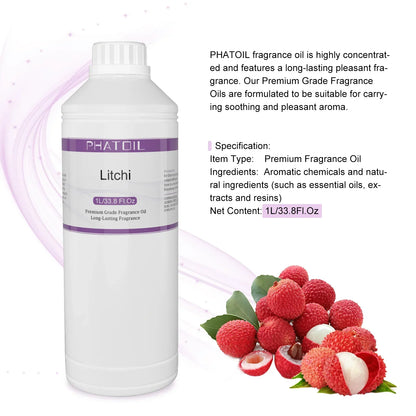 Phatoil 1000ml Fruit Fragrance Oil Perfume for Aroma Diffuser With Droppers And Roll-On Bottles