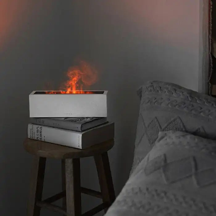 200ml Flame Humidifier Aromatic Essential Oil Electric Ultrasonic Diffuser