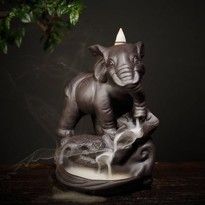 Auspicious Elephant Backflow Incense Burner