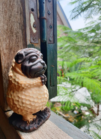 Dark Poly - Yoga Dog Statue | Meditating Dog Statue