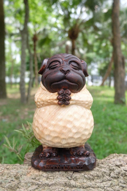 Dark Poly - Yoga Dog Statue | Meditating Dog Statue