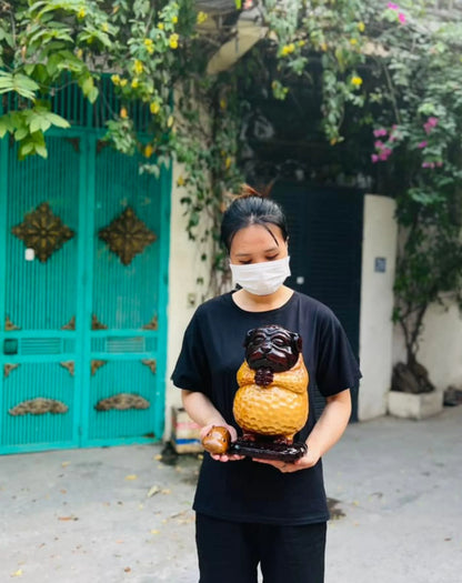 Dark Poly - Yoga Dog Statue | Meditating Dog Statue