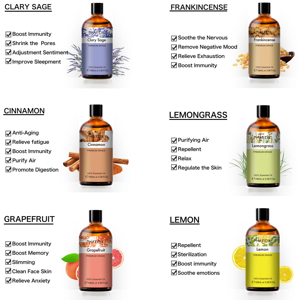 100ml Phatoil Pure Natural Essential Oil With Dropper