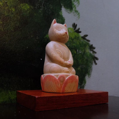 Luci Cat - Yoga Cat Statue | Meditating Cat Statue