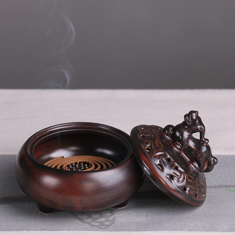 Traditional Lucky Brave Incense Coil Burner Censer