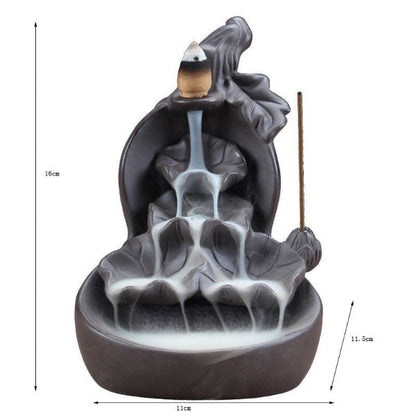 Lotus Cascade Incense Waterfall Backflow Incense Burner