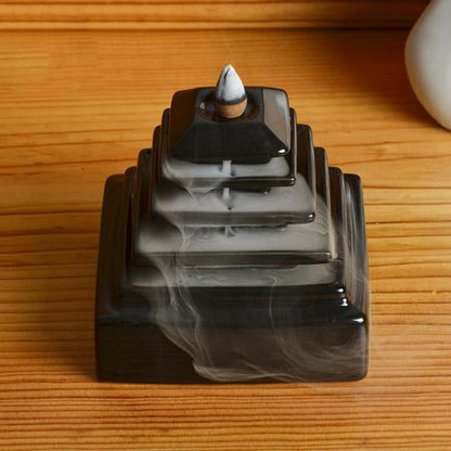Pyramid Temple Backflow Incense Burner