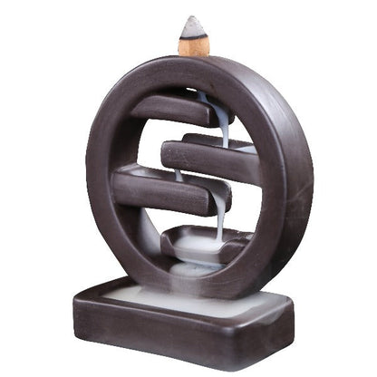 Tata Round Backflow Incense Burner Waterfall