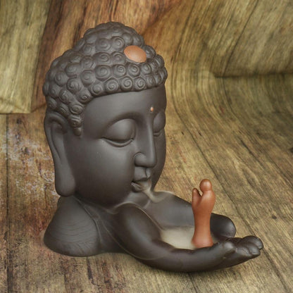 Spiritual Buddha Statue Backflow Incense Burner