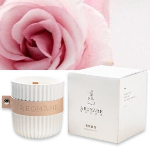 Aromame Romantic Scented Soy Wax Aromatherapy Potpourri Pillar Candle