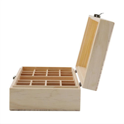 Essential Oil Wooden 24+1 Compartment Storage Box