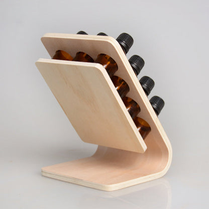 12 Holes Wooden Essential Oil Display Stand Tabletop Holder